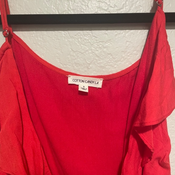Cotton Candy LA Red Wrap Dress - Picture 2 of 2